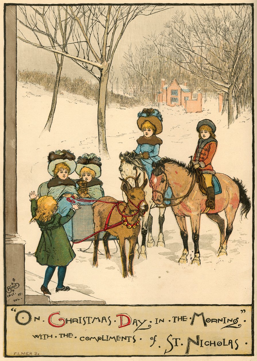 Na Štědrý den ráno, s komplimenty svatého Mikuláše, 1883. od Unbekannt