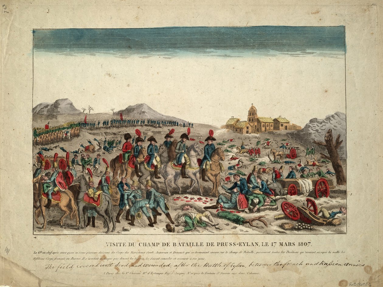 Na bitevním poli Eylau, 1807 od Unbekannt