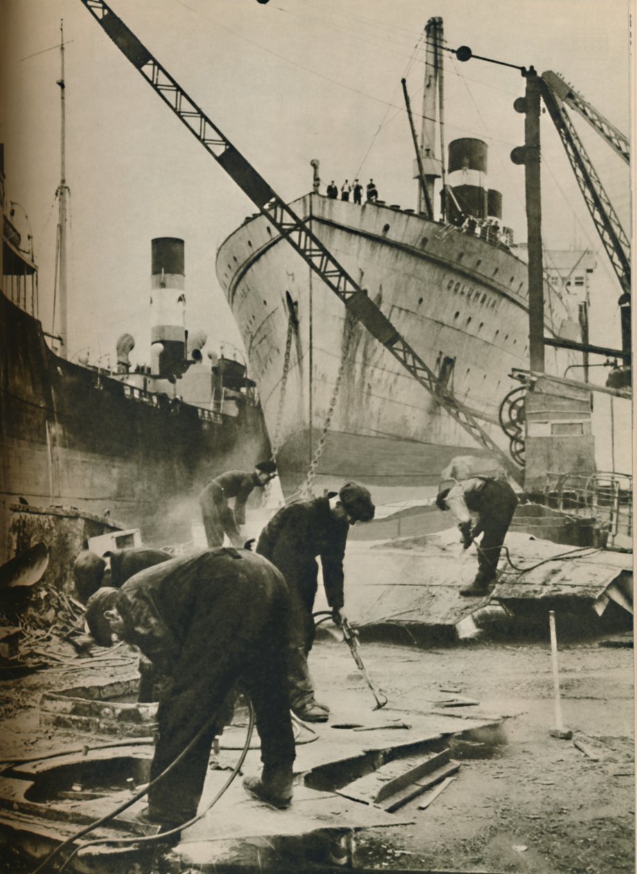 Na Firth of Forth. Rozbití lodí v Boness West Lothian, 1937 od Unbekannt