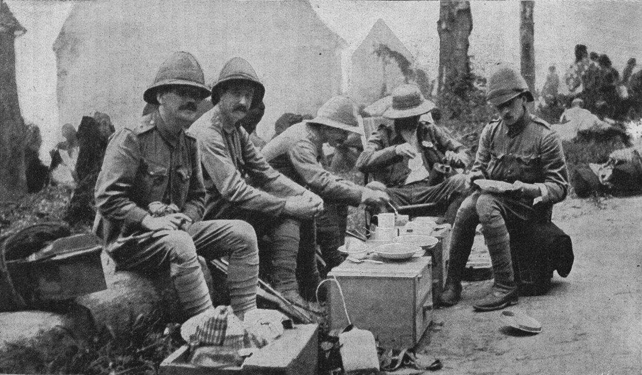 Na pochodu do Kumassi: Zastávka na večeři, 1902 od Unbekannt