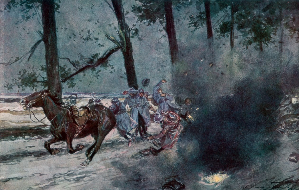Na cestě do Souain, Sommepy, Francie, první světová válka, 1915 1929 od Unbekannt