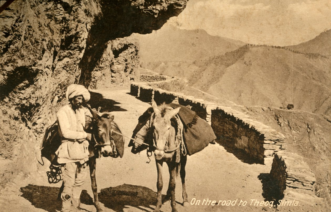 Na cestě do Theog, Simla, c1918-c1939. od Unbekannt