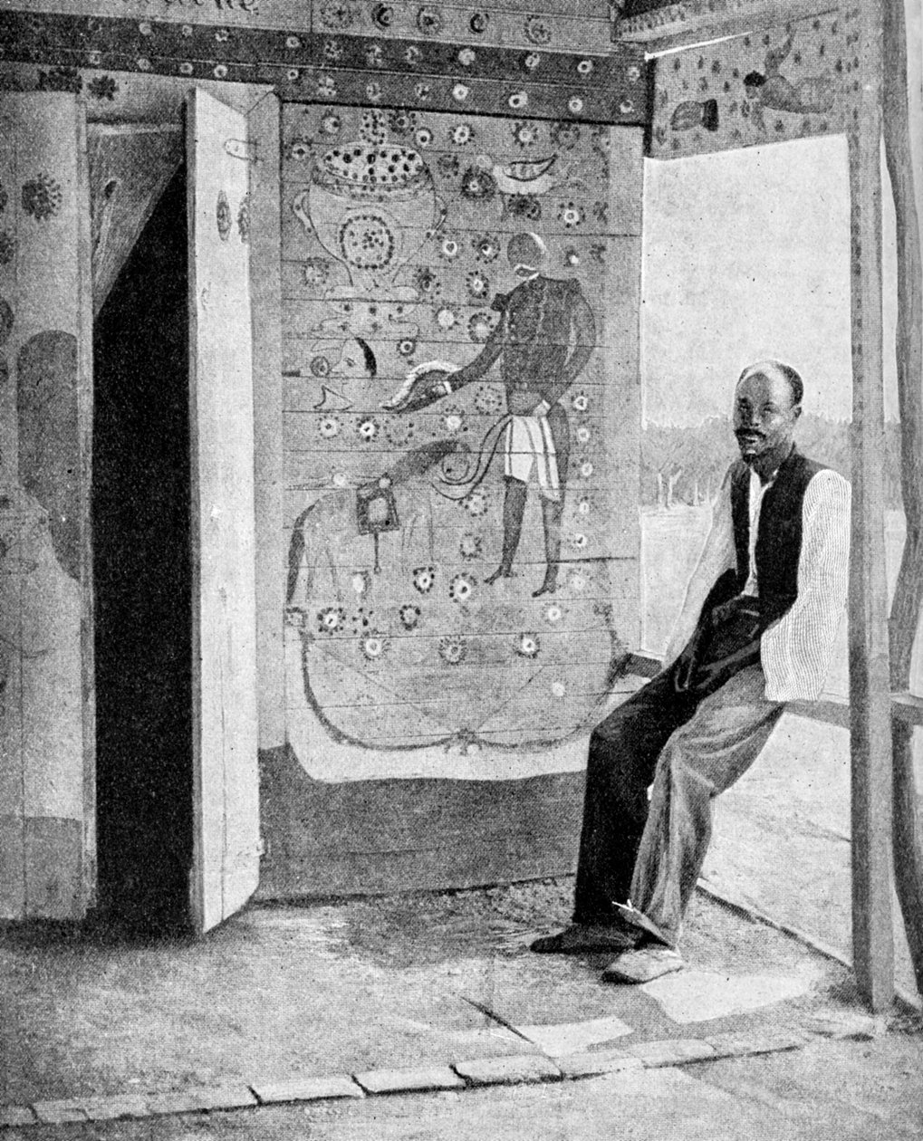 Na prahu chrámu voodoo, Haiti, 1922 od Unbekannt