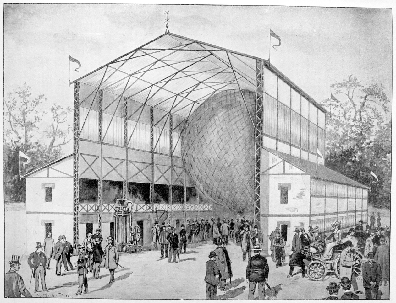 Jedna z velkých atrakcí Vincennes, Paříž, 1900 od Unbekannt