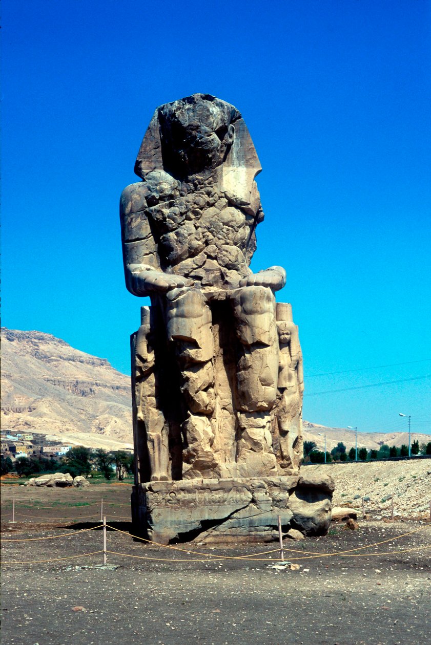 Jeden z Memnonových kolosů, poblíž Údolí králů, Egypt, 14. století před naším letopočtem od Unbekannt