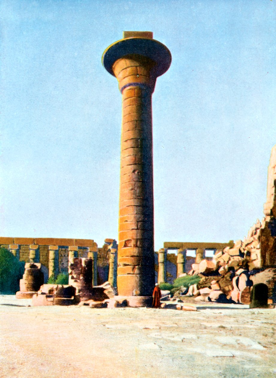 Jeden ze sloupů krále Taharqy, Karnak, Egypt, 20. století od Unbekannt