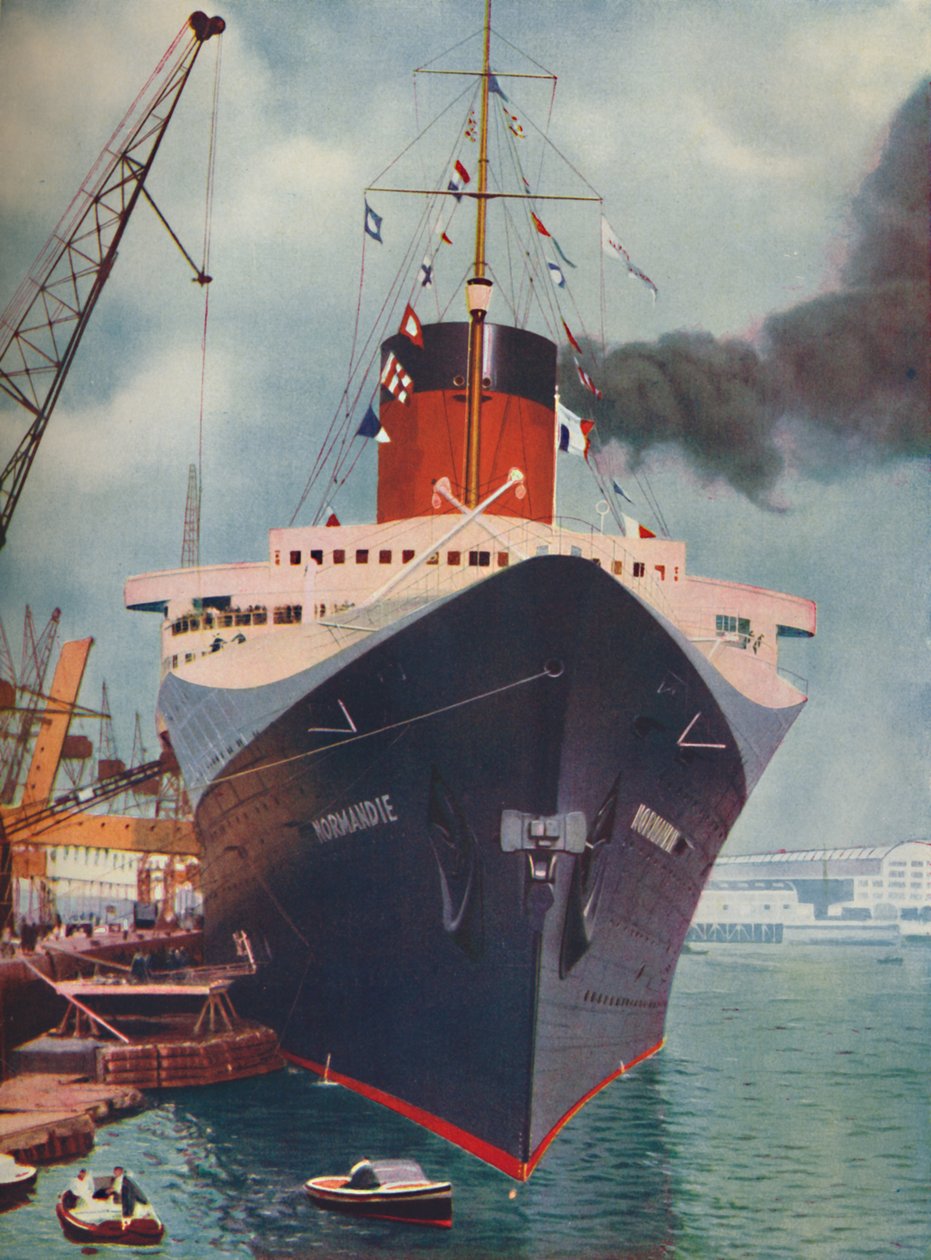 Jedna z velkých lodí světa. Francouzský parník Normandie, 1937 od Unbekannt