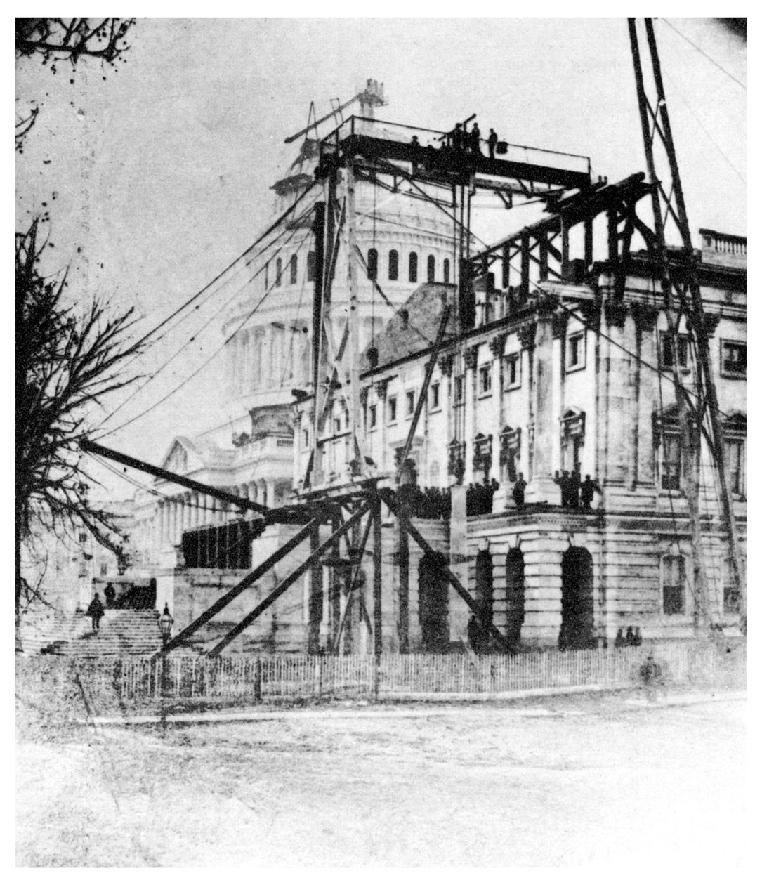 Jedno z křídel Kapitolu těsně před dokončením, Washington DC, USA, c1860 1955 od Unbekannt