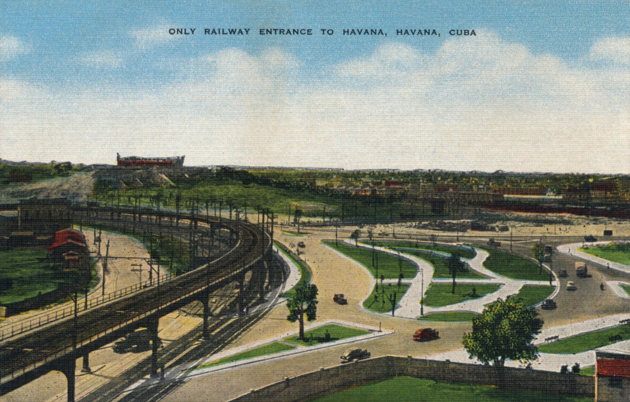 Pouze železniční vjezd do Havany, Havana, Kuba, c1910 od Unbekannt
