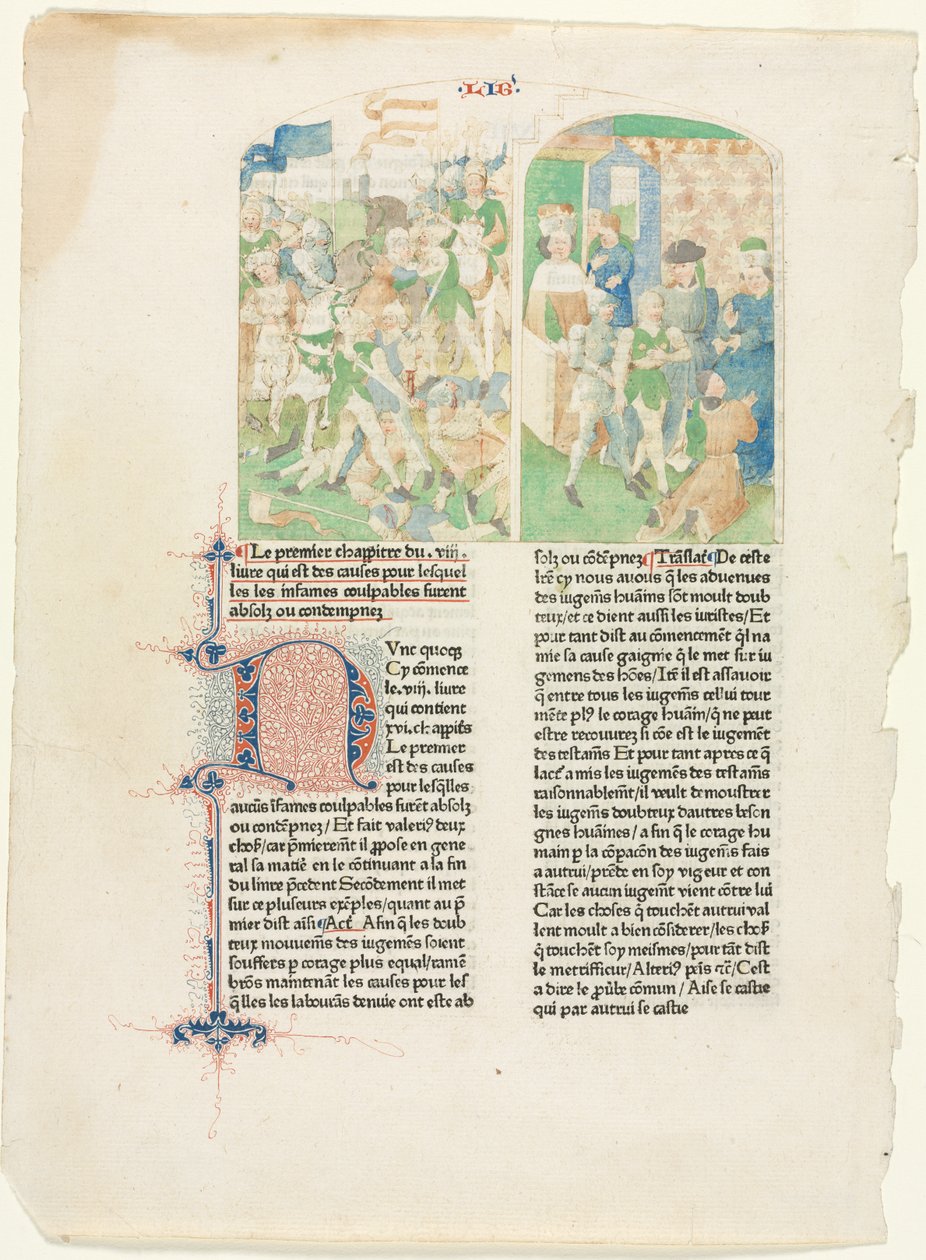 Úvodní stránka knihy VIII Valerius Maximuss 1476 od Unbekannt