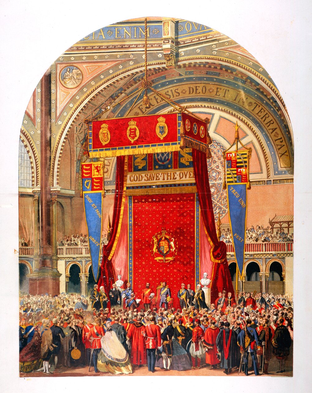 Zahájení mezinárodní výstavy, 1862 od Unbekannt