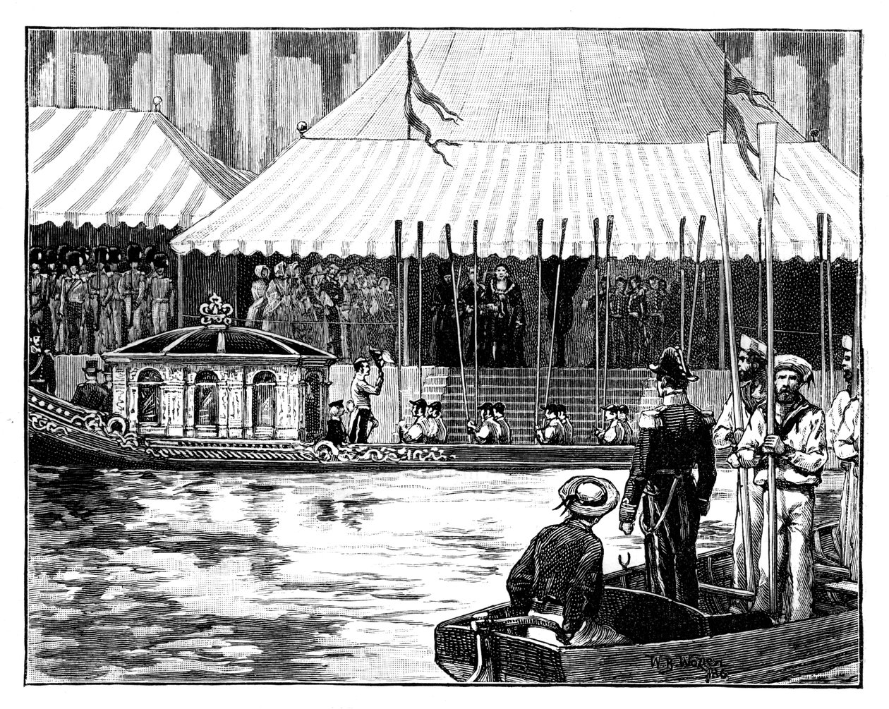 Otevření London Coal Exchange, Royal Procession, Custom-House Quay, Londýn, c1888 od Unbekannt