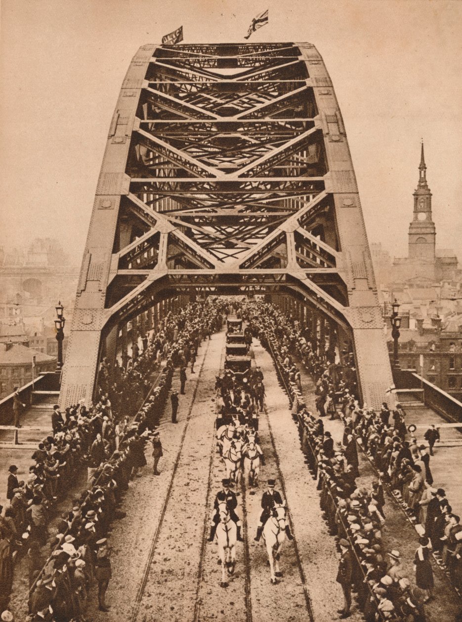 Otevření nového mostu Tyne Bridge králem Jiřím V., Newcastle-upon-Tyne, 10. října 1928 1935 od Unbekannt