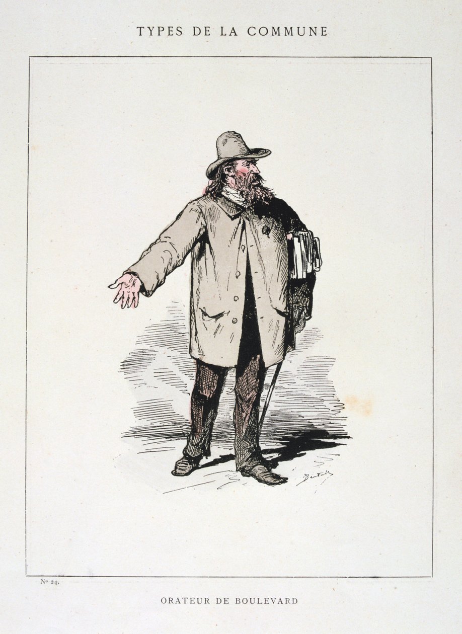 Orateur de Boulevard, Pařížská komuna, 1871 od Unbekannt