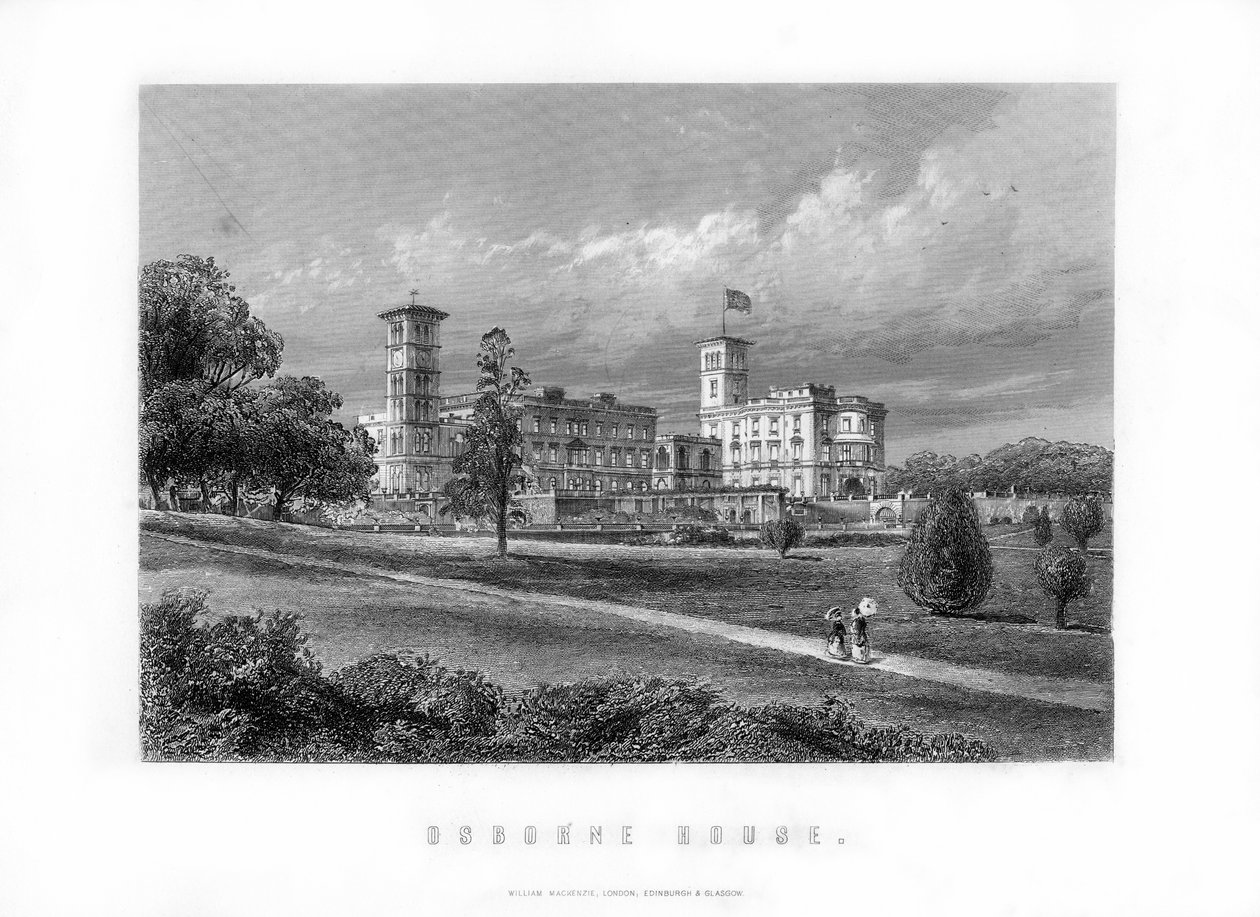 Osborne House, bývalá královská rezidence v East Cowes, Isle of Wight, Anglie, 1899 od Unbekannt