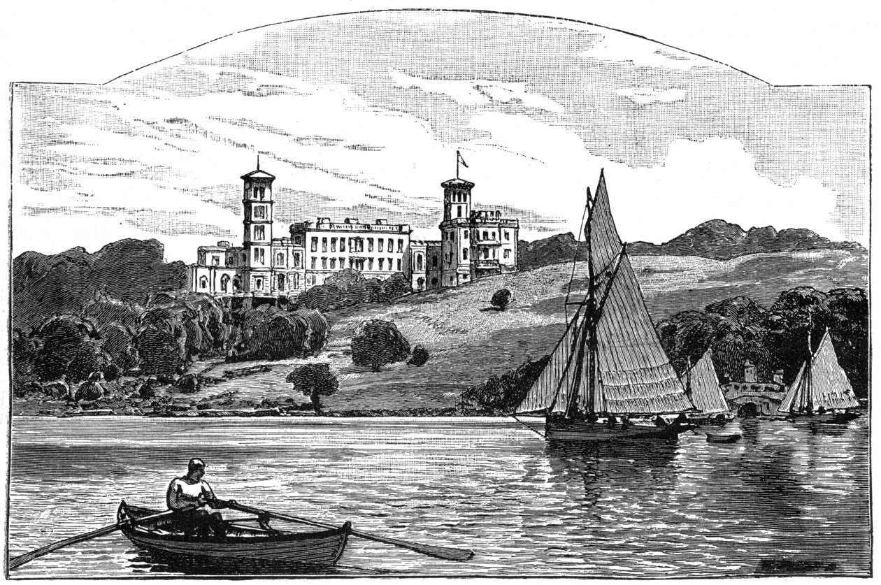Osborne House z Solent, East Cowes, Isle of Wight, 1900 od Unbekannt