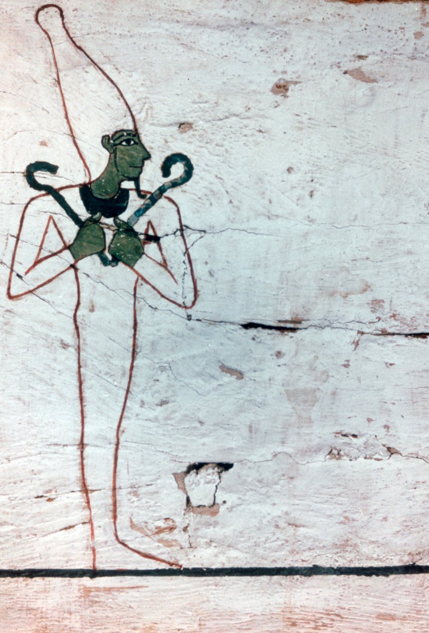 Osiris, bůh smrti, detail sarkofágu Lady of Madja, 18. dynastie od Unbekannt