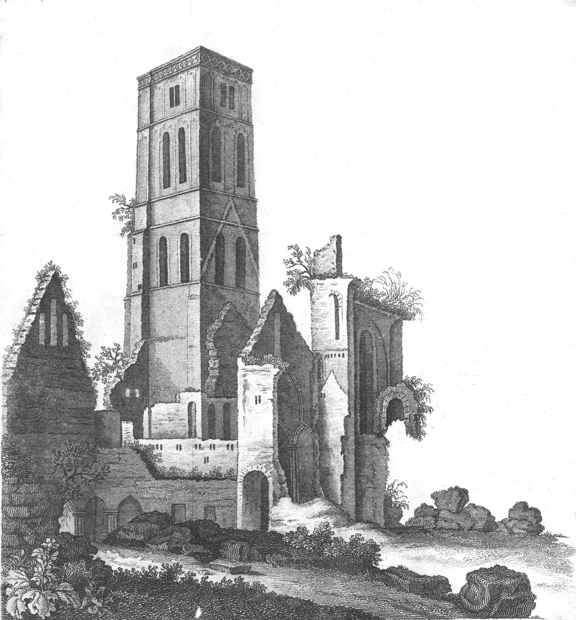 Osney Abbey poblíž Oxfordu, konec 18.-začátek 19. století od Unbekannt