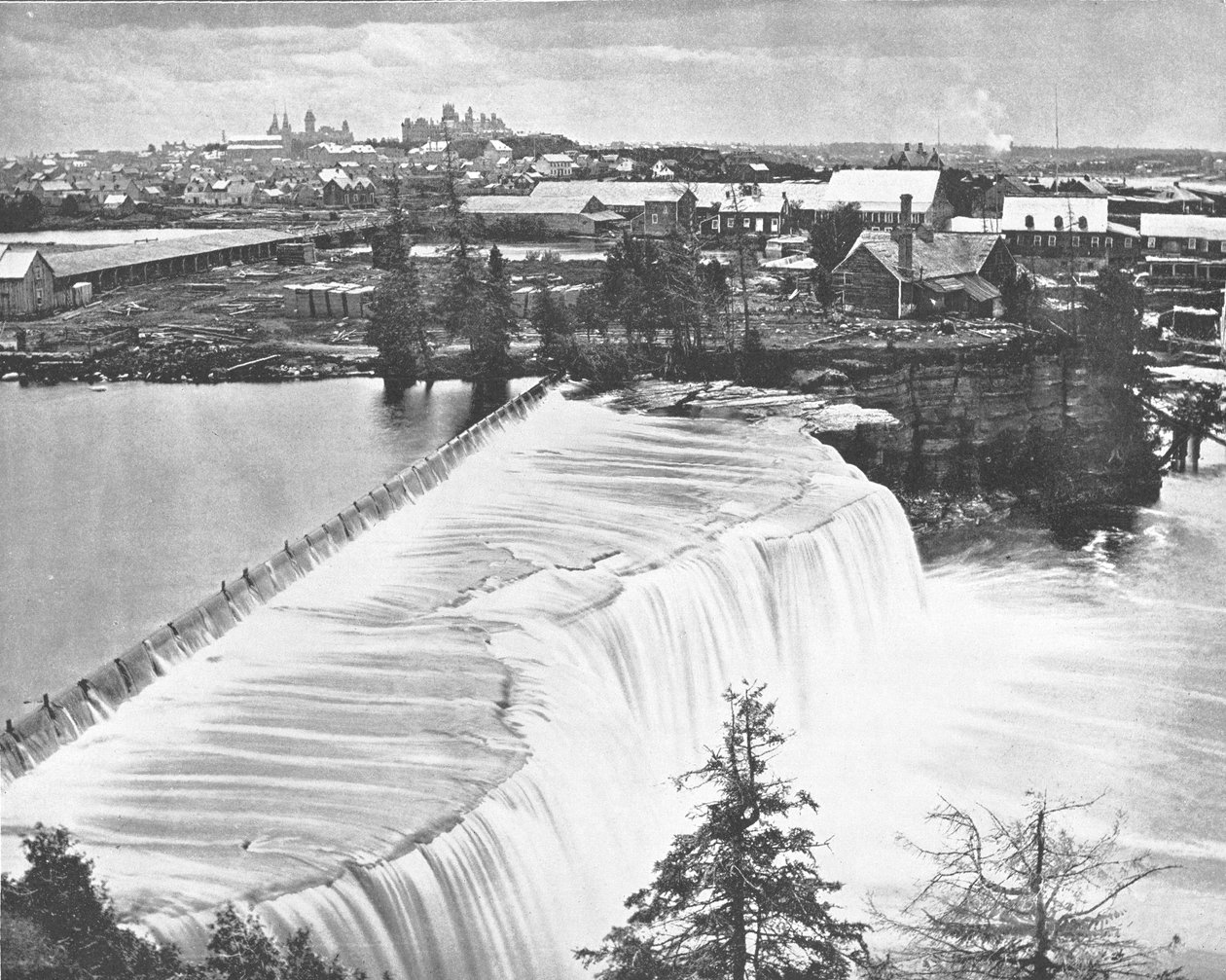 Ottawa, Kanada, z Rideau Falls, c1900. od Unbekannt