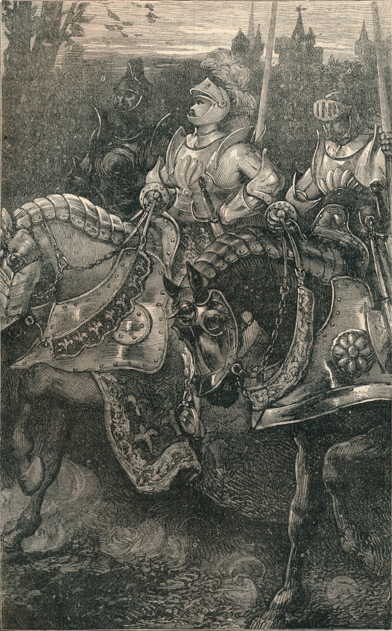 Otterburn - The Advance of Hotspur, 1388, c1910 od Unbekannt