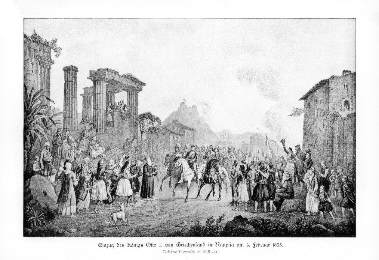 Otto I, král Řecka, přistání v Nauplia, 6. února 1833 1900 od Unbekannt