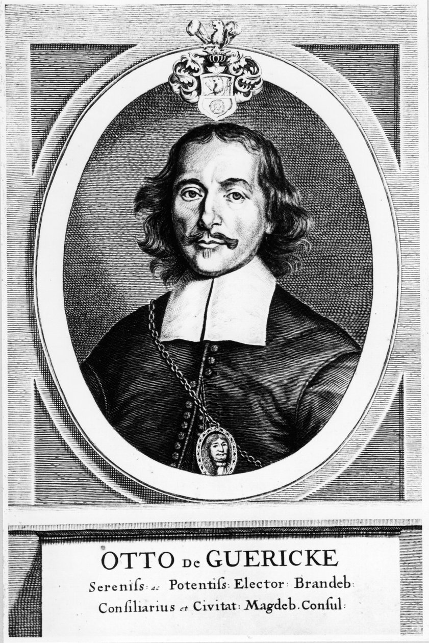 Otto von Guericke, německý vynálezce, inženýr a fyzik, 1672 od Unbekannt