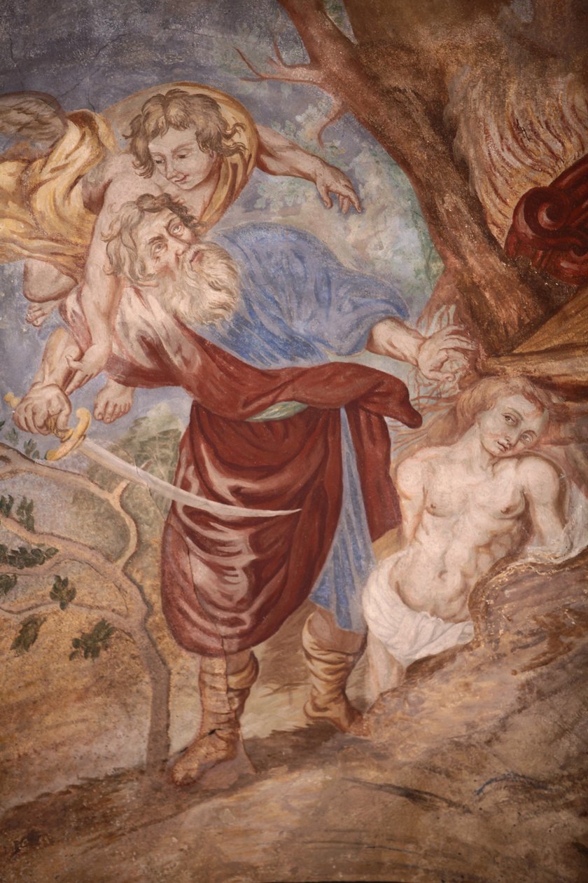 Kostel Panny Marie Nanebevzetí Panny Marie. Abraham obětuje svého syna Cordon France od Unbekannt