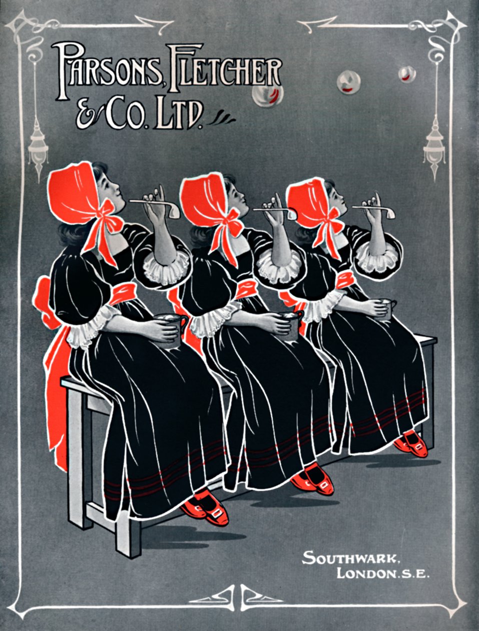 Naše tři malé služebné - inzerát Parsons, Fletcher & Co. Ltd, 1910 od Unbekannt