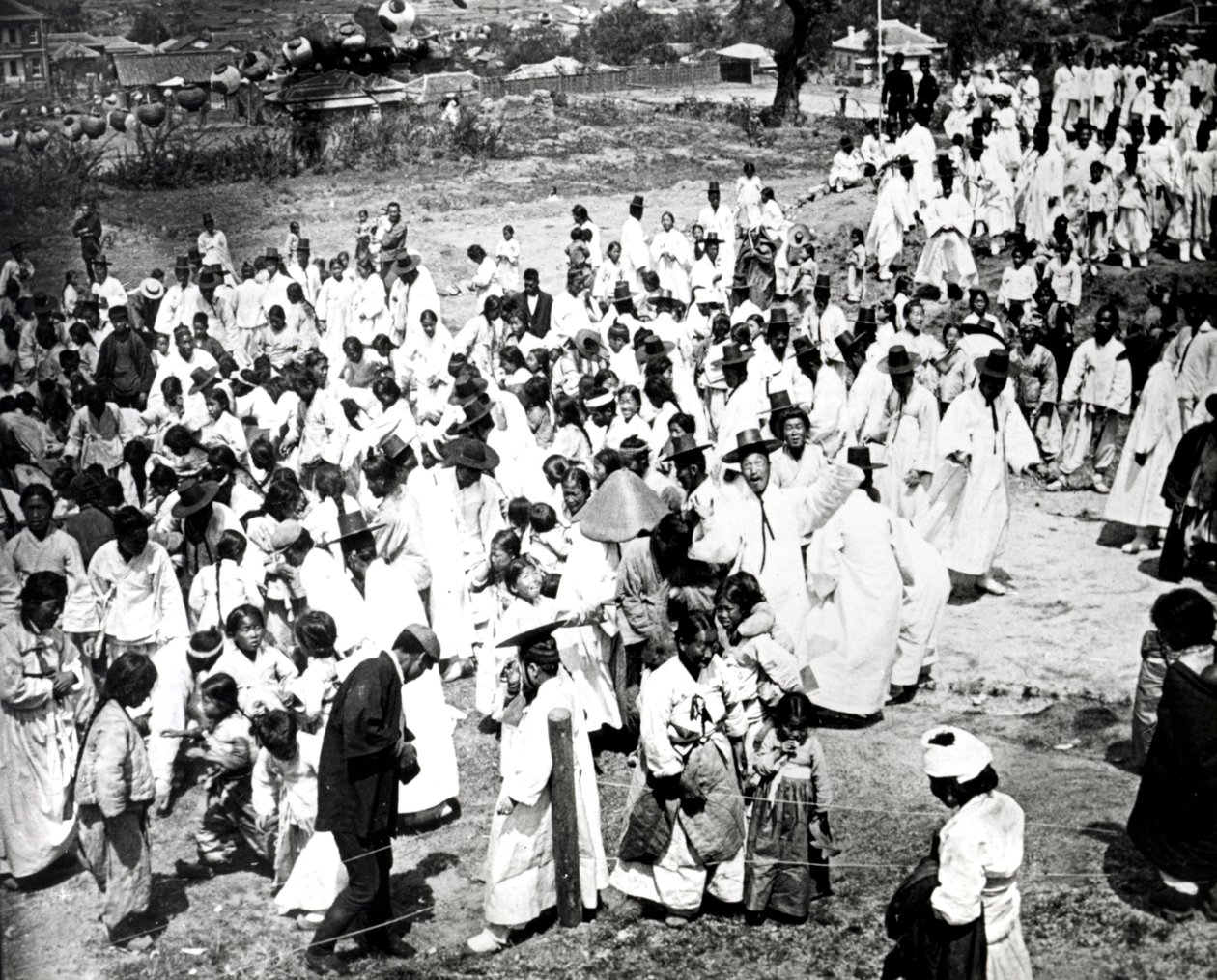 Venkovní shromáždění, Korea, 1900 od Unbekannt