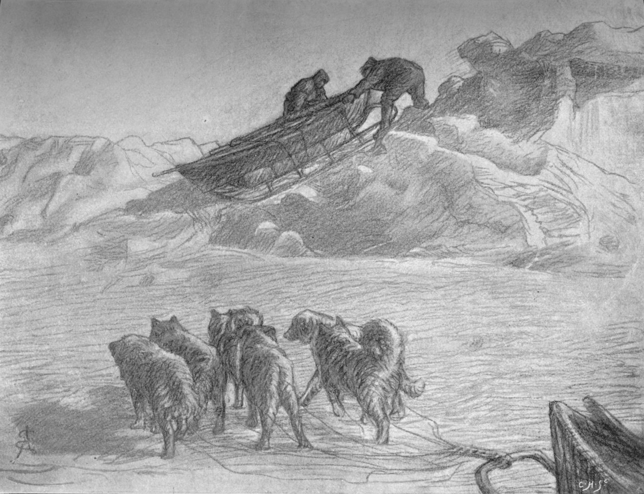Přes obtížné tlakové kopce. dubna 1895, 1897 od Unbekannt