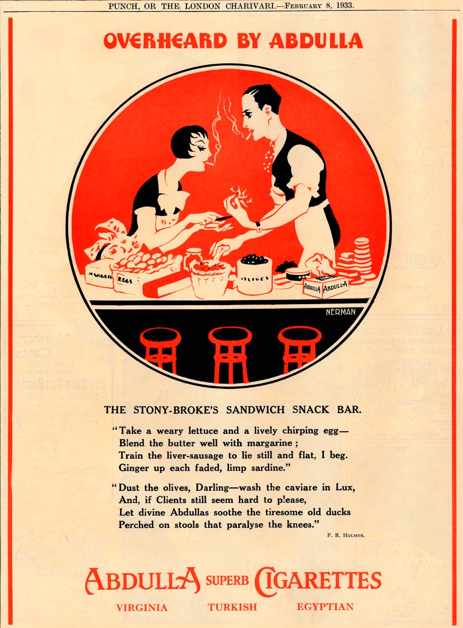Zaslechl Abdulla - The Stony Brokes Sandwich Snack Bar, 1933 od Unbekannt