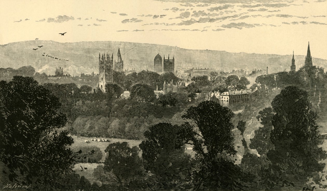 Oxford, z Headington Hill, 1898. od Unbekannt