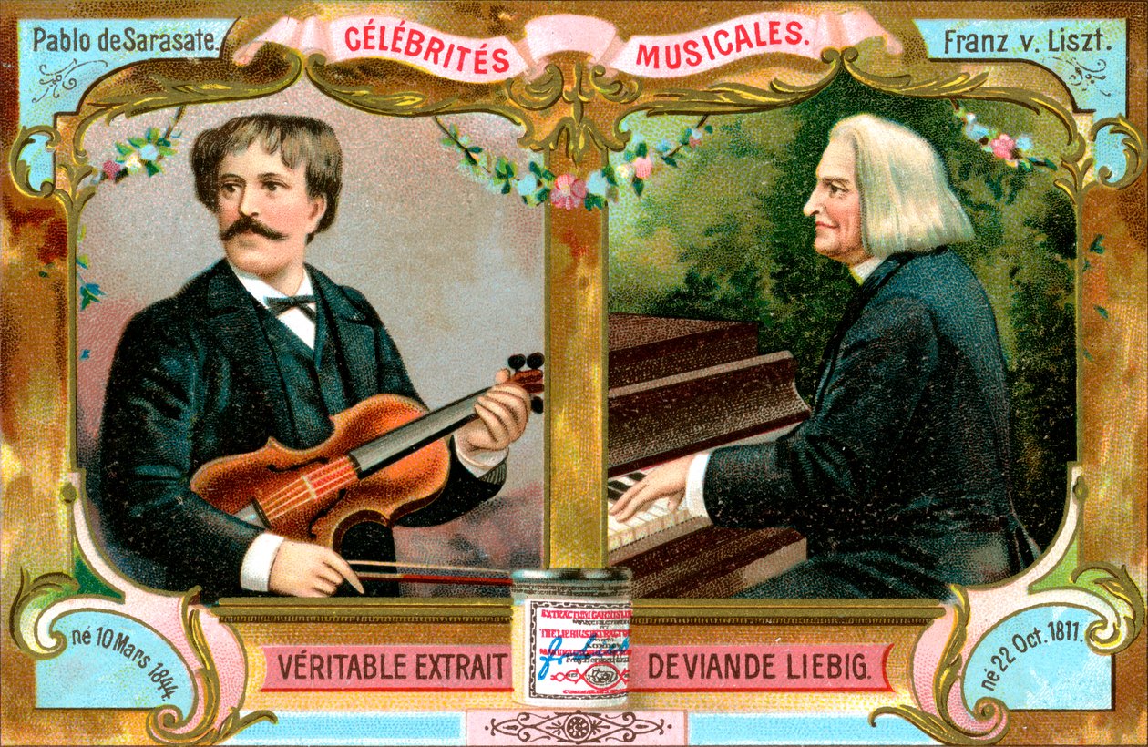 Pablo de Sarasate a Franz Liszt, c1900 od Unbekannt
