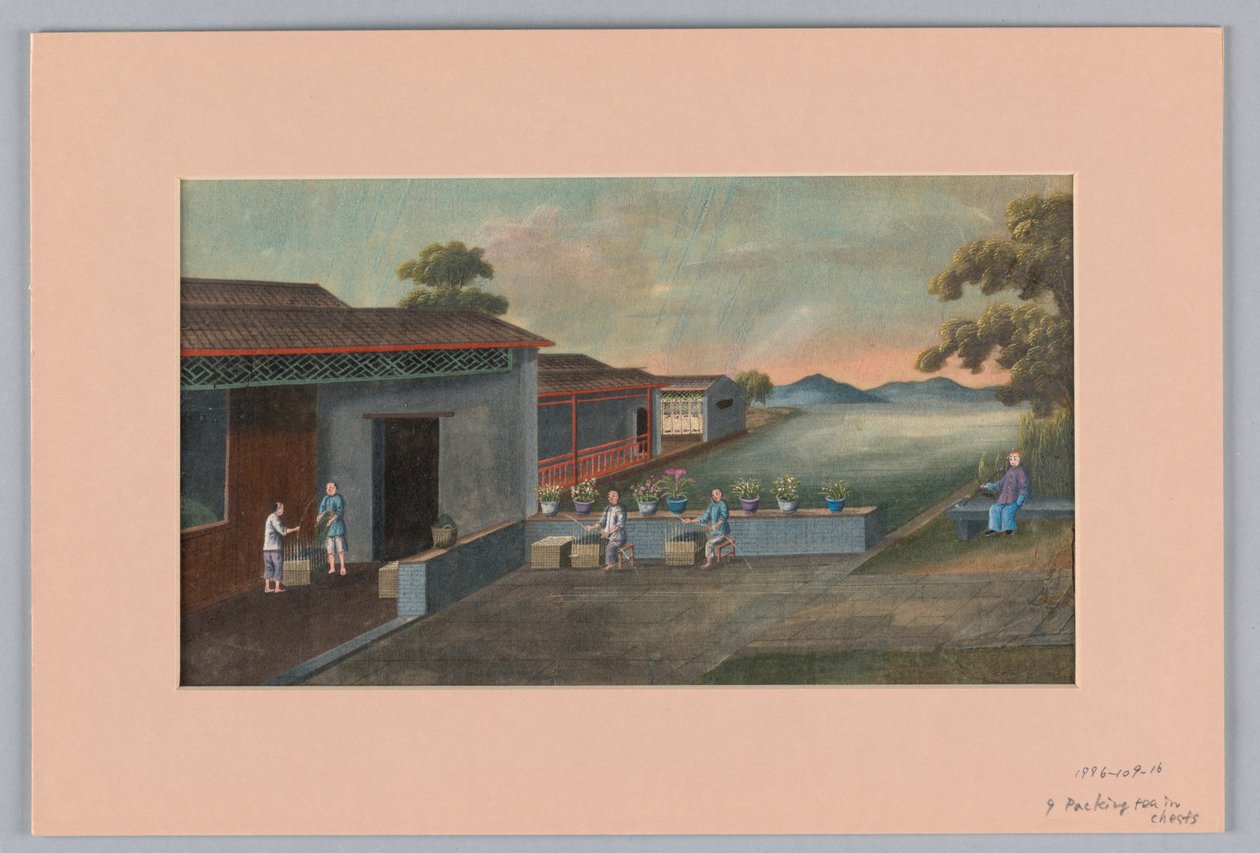 Balení čaje do truhel, 1890–1910 od Unbekannt