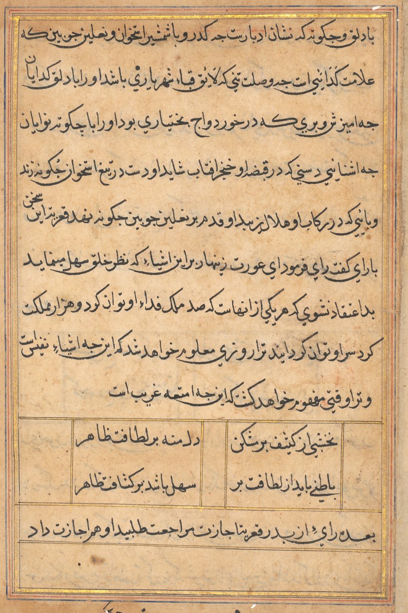 Stránka z Příběhů papouška Tuti-nama: textová stránka, c. 1560. od Unbekannt