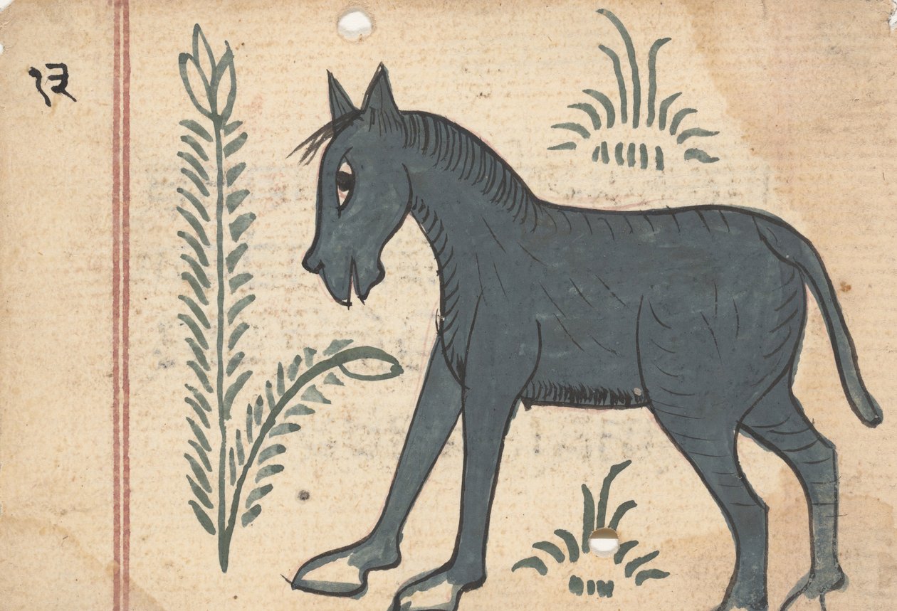 Stránka z Knihy znamení, ca. 1800. od Unbekannt