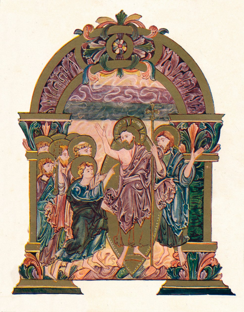 Stránka z Benedictional of St. Ethelwold, c970, 1902 od Unbekannt