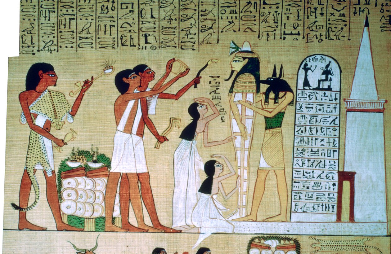 Stránka z Knihy mrtvých Hunefer, z Théb, Egypt, 19. dynastie, c1300 př.n.l. od Unbekannt
