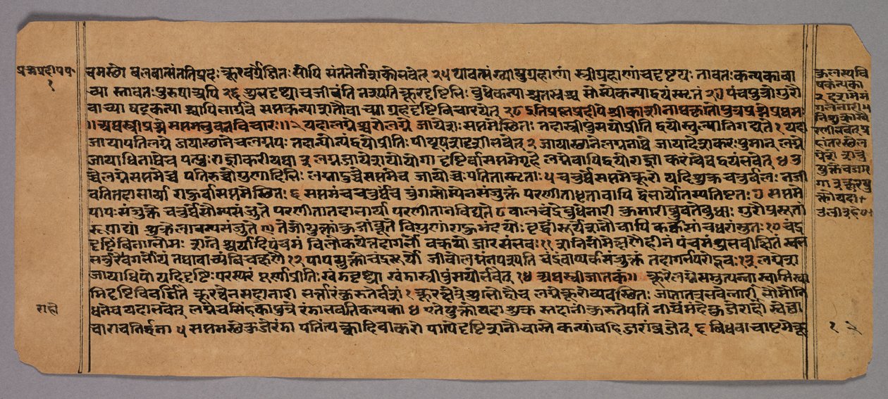 Stránka z Prasnaradipa, hinduistického astrologického textu, c. 1700 od Unbekannt