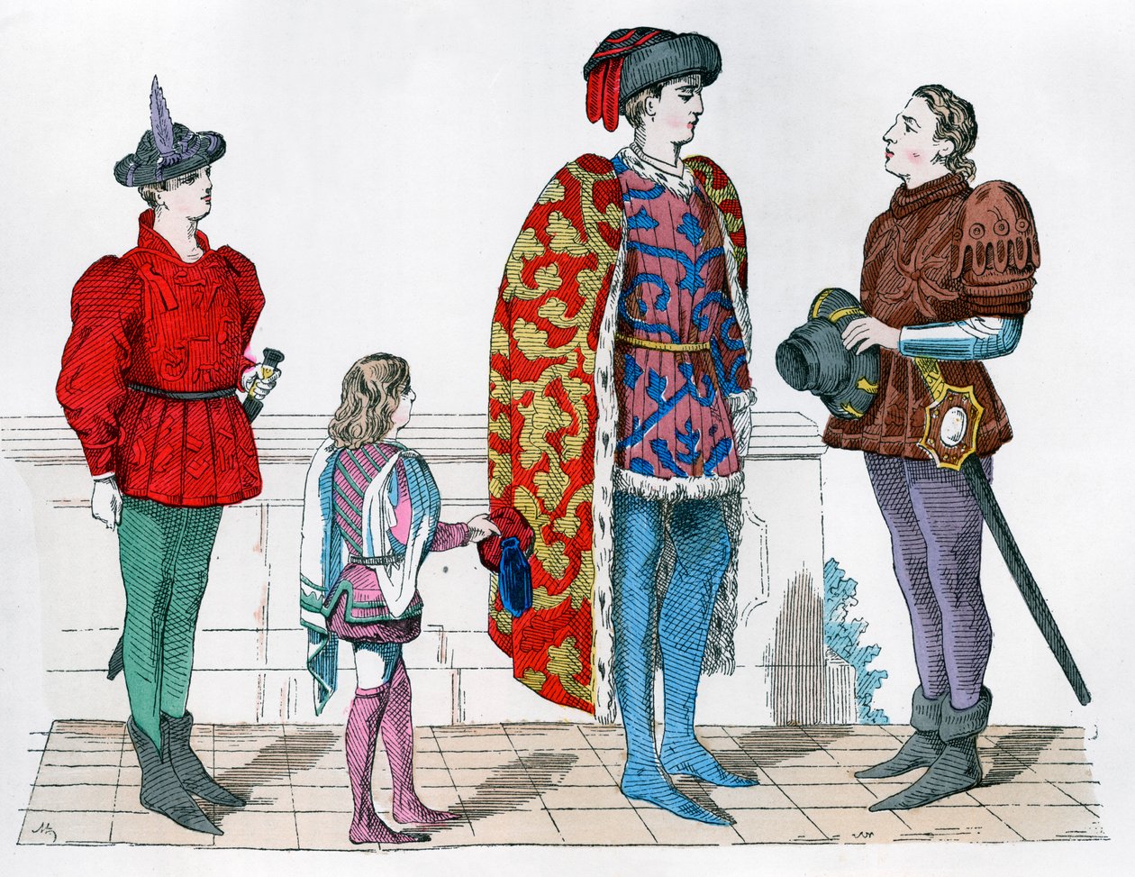 Page, mistr a komorník, 1440-1450 1882-1884 od Unbekannt