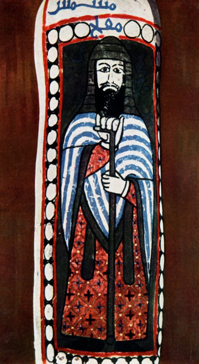 Malovaná postava křesťanského kněze v Jausaq, Samarra, Irák, 1930 od Unbekannt