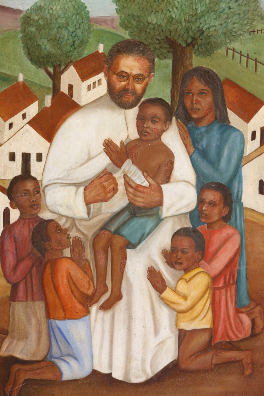 Obraz zobrazující křesťanského misionáře na Haiti, Port-au-Prince, Haiti od Unbekannt