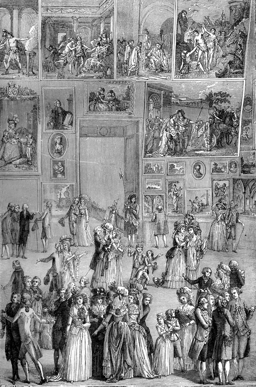 Výstava obrazů, Louvre, Paříž, 1737 1882-1884 od Unbekannt