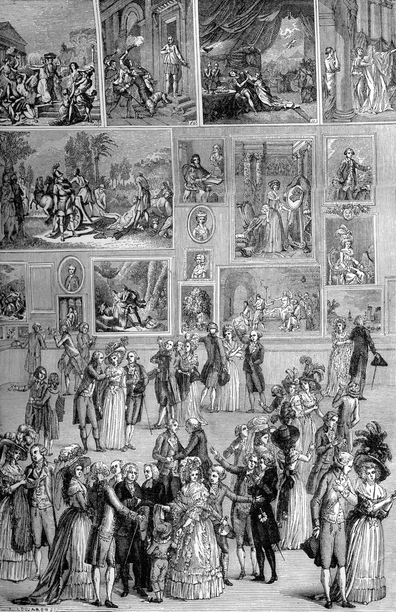 Výstava obrazů, Louvre, Paříž, 1737 1882-1884 od Unbekannt