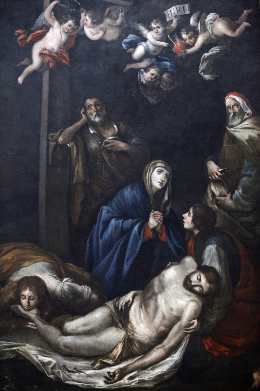 Malba v Chiesa del Carmine, Martina Franca, Apulie: Kristus svržený z kříže, Martina Franca, Itálie od Unbekannt
