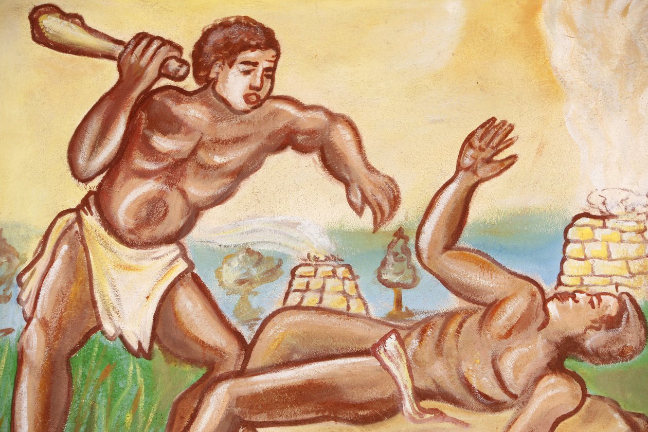 Malba v kostele Panny Marie z Toga: Cain & Abel, Togoville, Togo od Unbekannt
