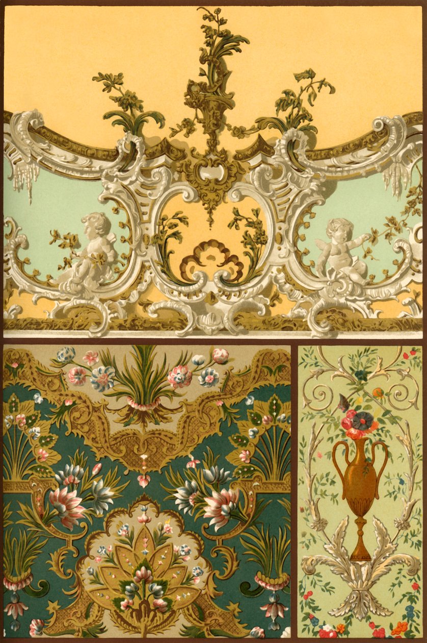 Malba, kožená tapisérie, štukové ozdoby, Francie a Německo, 17. a 18. století, 1898. od Unbekannt