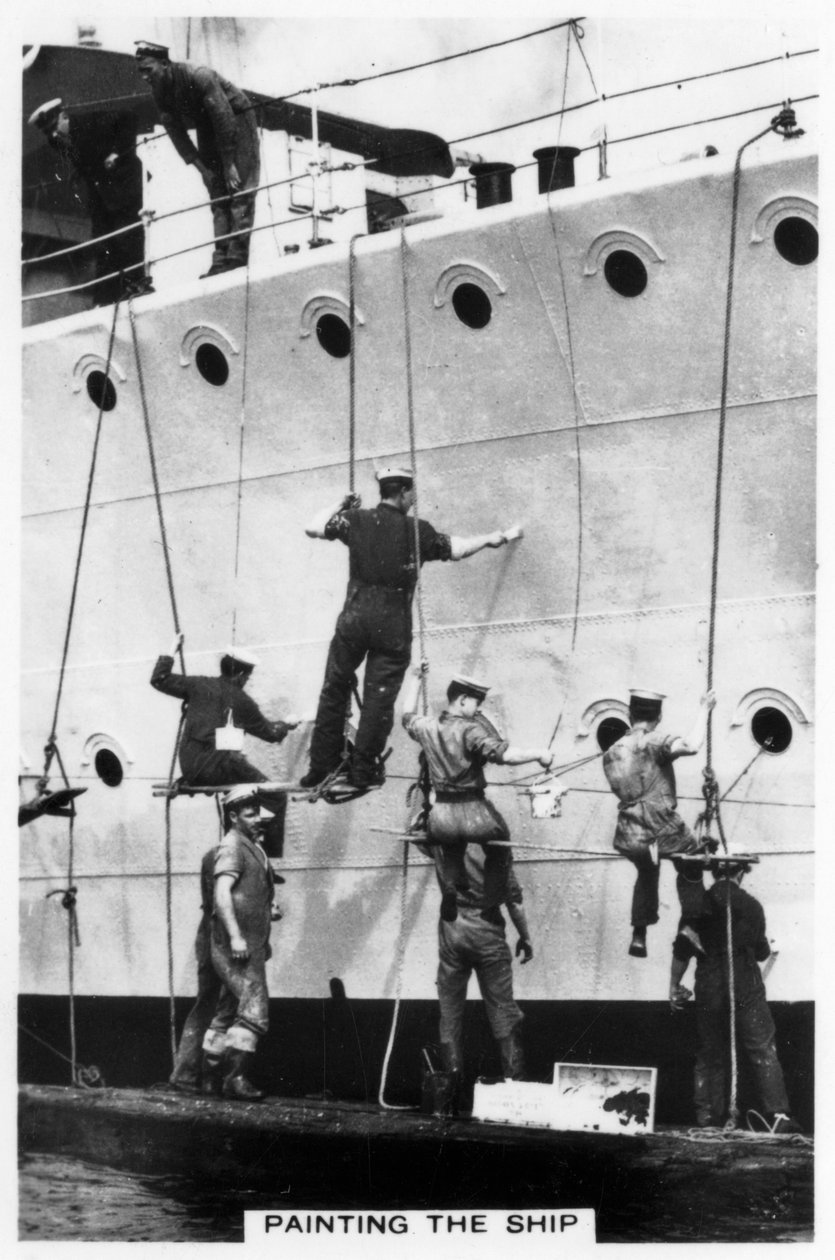 Malování trupu lodi, 1937 od Unbekannt