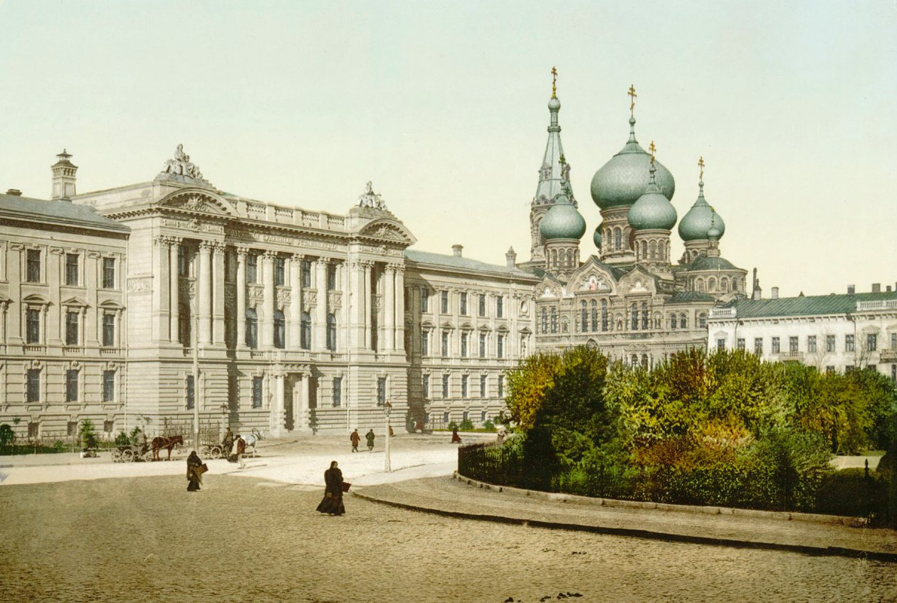 Justiční palác a kostel svatého Panteleimona klášter, Oděsa, Rusko, 80. až 1890. léta 19. století od Unbekannt