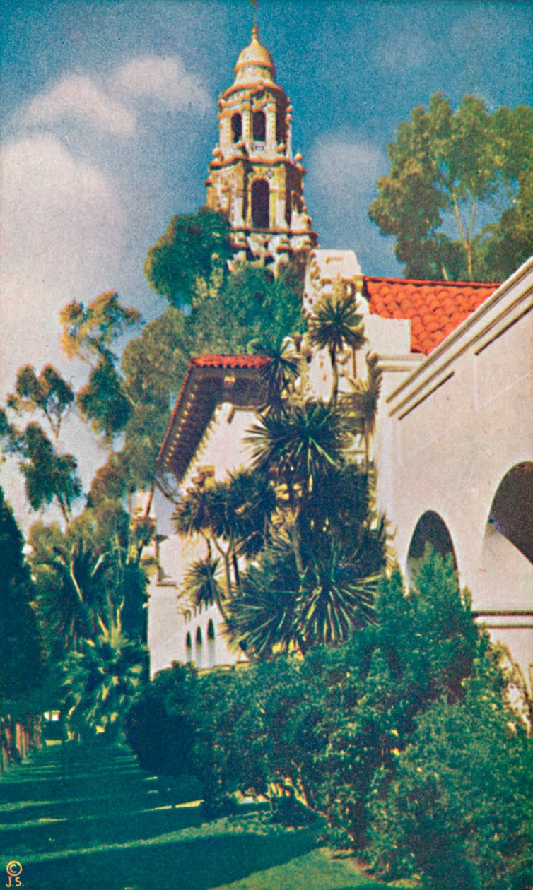 Palác vědy a Kalifornská věž, c1935 od Unbekannt